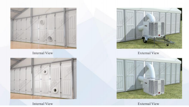 Condizionatore d'aria montato rimorchio assiale del fan R22, dispositivo di raffreddamento evaporativo industriale economizzatore d'energia