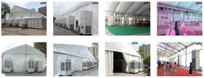 Condizionatore d'aria della tenda imballato anti corrosione, sistema di raffreddamento a aria della tenda di 30 tende foranee di tonnellata