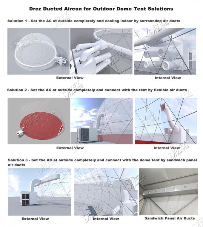 Condizionatore d'aria portatile all'aperto 25HP per il grande raffreddamento della tenda della cupola 30M/di 20M