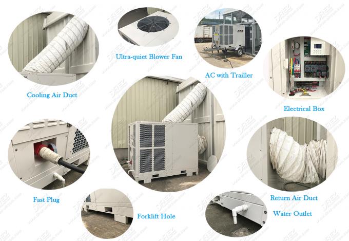 sistemi di raffreddamento a aria di alta efficienza 264000BTU/condizionatore d'aria industriali rimorchio della tenda per gli eventi all'aperto